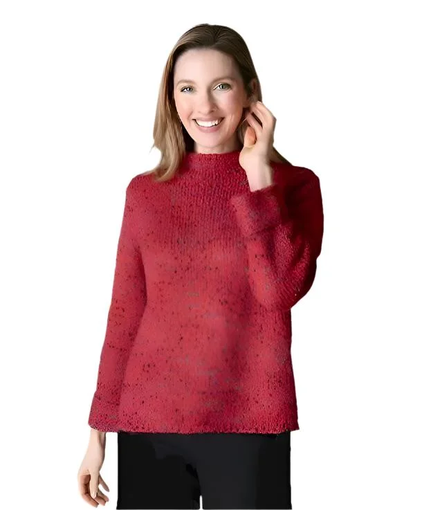 Maternity women's sweaterHabitat Confetti Yarn Funnel Neck Sweater - 89056