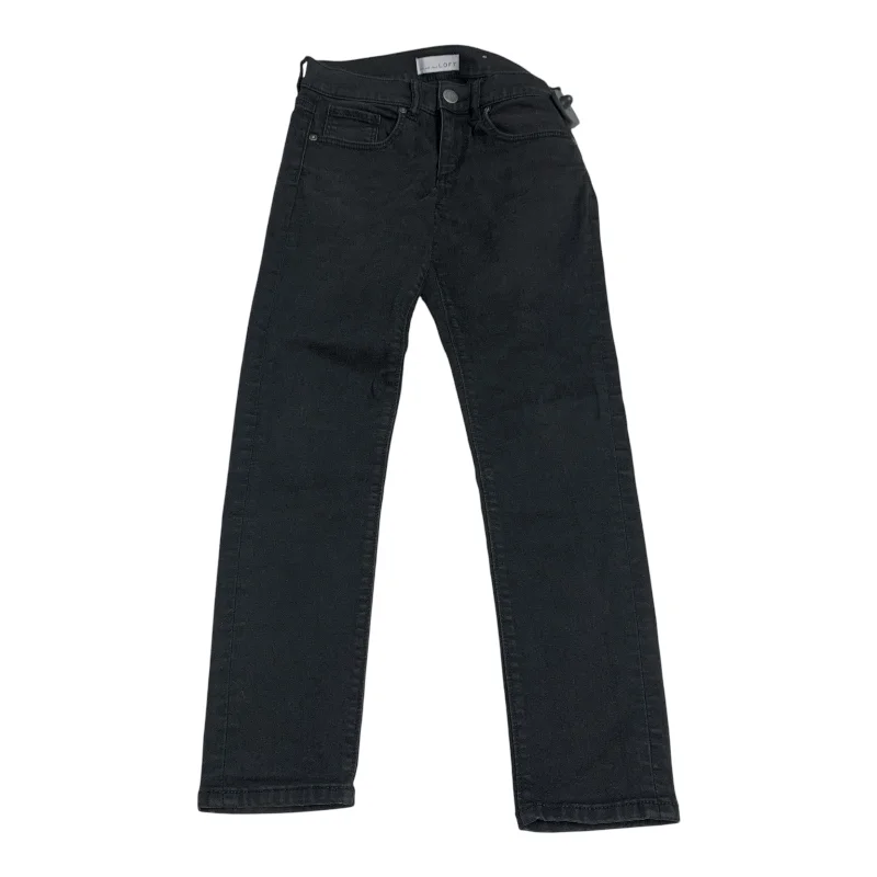 Stretch denim jeans with a fitted waist and loose legs for a comfortable and flattering fitJeans Skinny By Loft In Black Denim, Size: 0