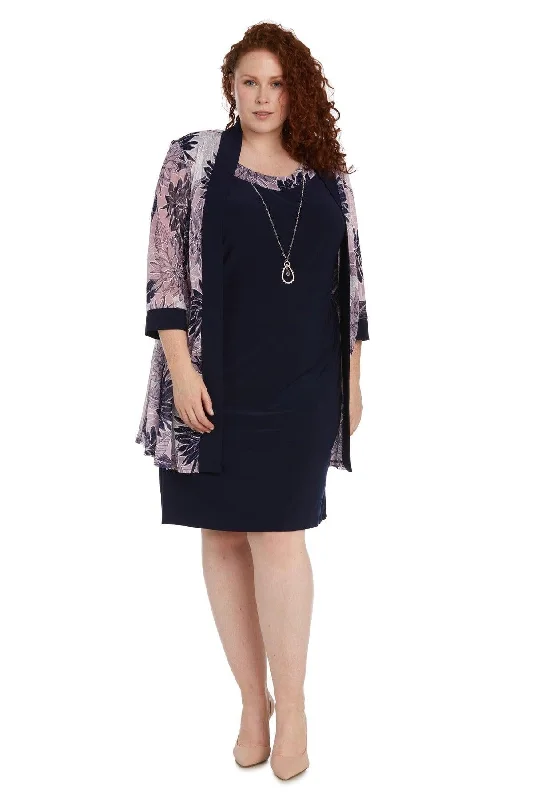 Sleeveless dresses for womenR&M Richards 9003W Short Plus Size Jacket Dress