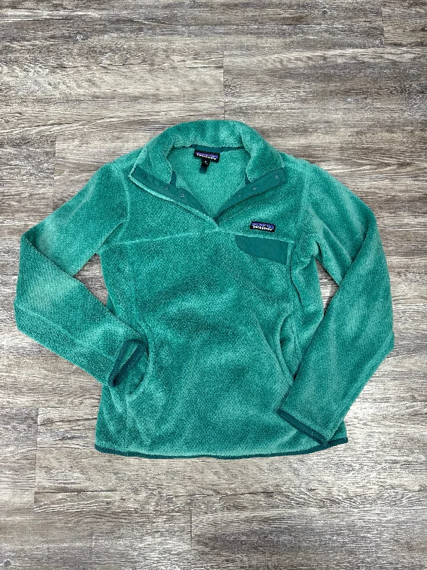 women's hooded pullovers with metallic thread accentsSweatshirt Collar By Patagonia In Green, Size: Xs