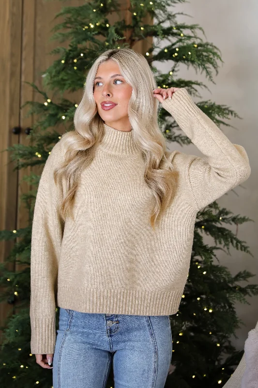 Affordable women's sweaterTruly Iconic Taupe Sweater - DOORBUSTER