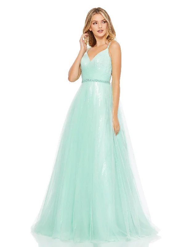 High-neck dresses for womenMac Duggal 67565 Long Formal Prom Dress