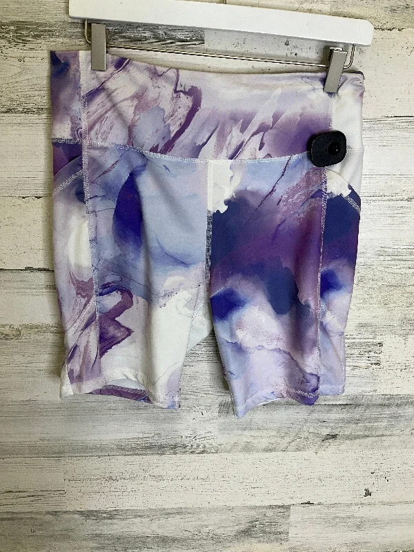 Distressed denim shorts for womenPurple & White Athletic Shorts Laundry, Size Xl