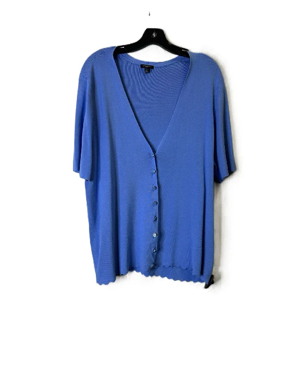 Limited edition women's sweaterCardigan By Talbots In Blue, Size: 2x