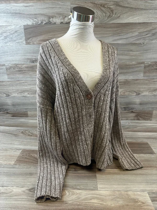 Party women's sweaterSweater Cardigan By A New Day In Brown, Size: L