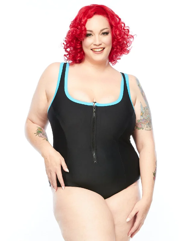 swimsuit with a keyhole backRacer Back Swimsuit - Zip (E-G)