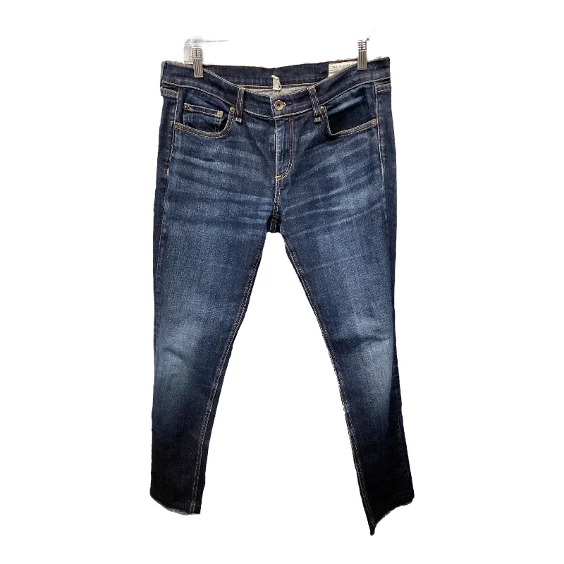 Stretch denim jeans with a fitted waist and loose legsJeans Skinny By Rag & Bones Jeans In Blue, Size: 6