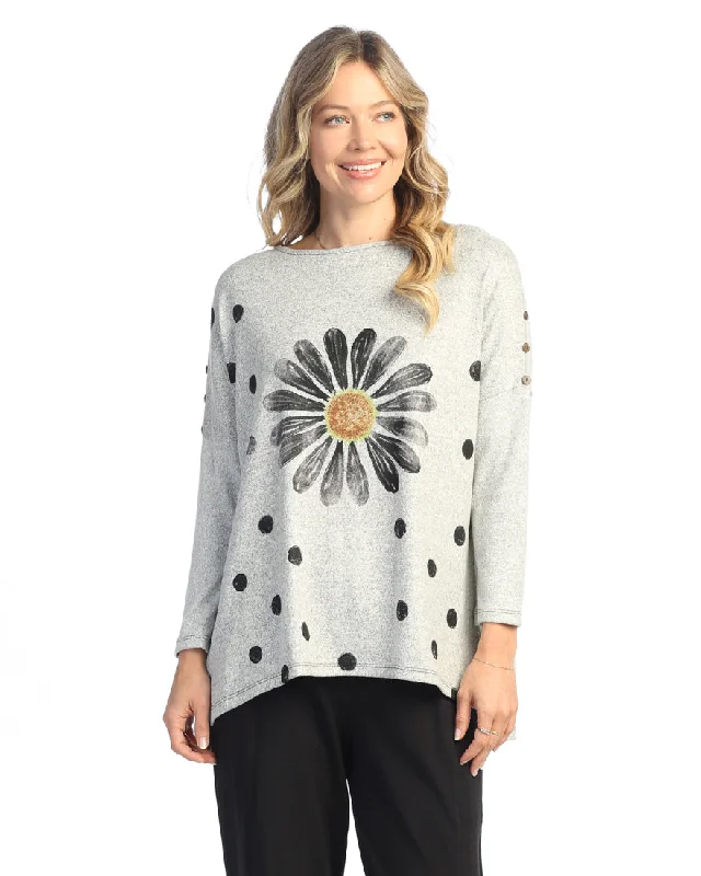 Tall women's sweaterJess & Jane "Happy Days" French Brushed Knit Top - FB9-1361