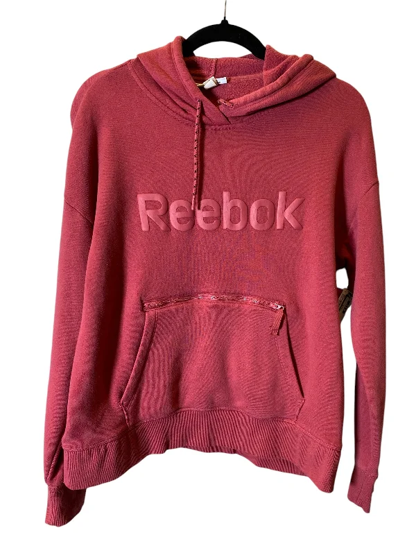 women's hooded pullovers with appliqué accentsSweatshirt Hoodie By Reebok In Red, Size: M