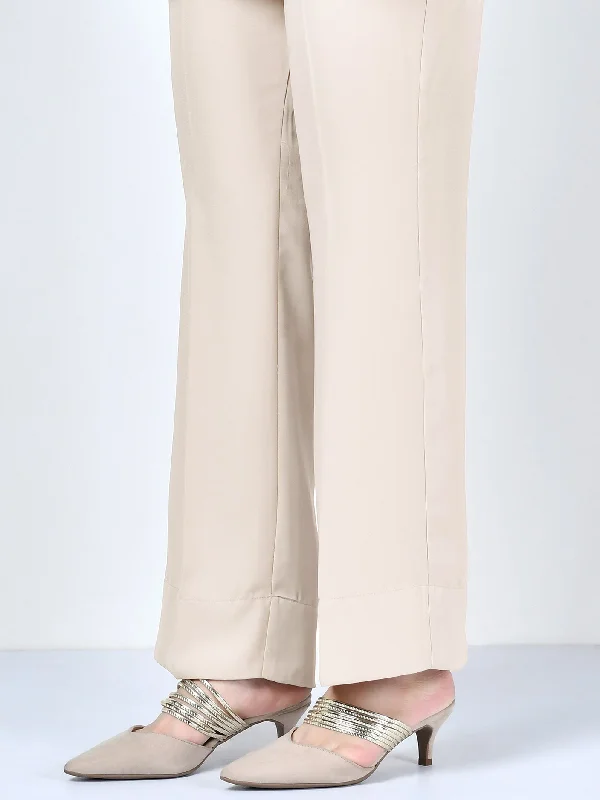 Easy-care women's pantsStraight Pants-Off White