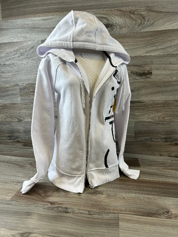 women's hooded pullovers made of spandexSweatshirt Hoodie By Calvin Klein Performance In White, Size: M