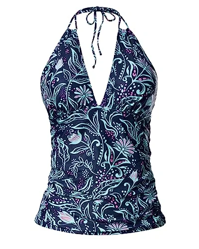 swimsuit with adjustable strapsV Neck Swim Tops Tummy Control Tankini Tops