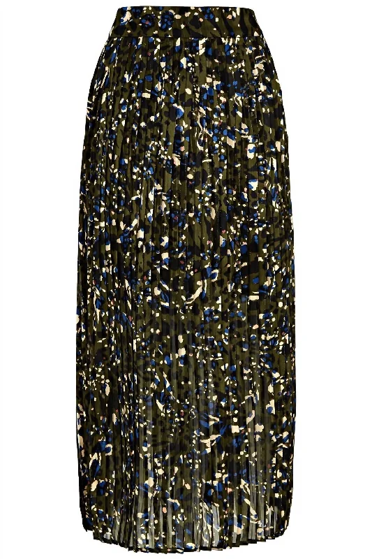 Sustainable women's bottomsVeronica Pleated Skirt In Multi