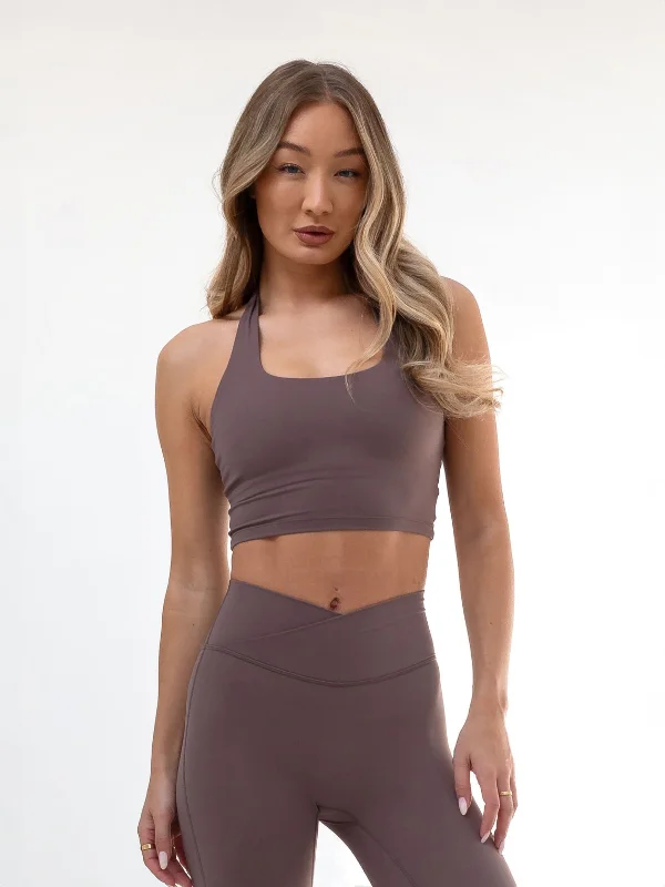 Evening women's maxi skirtsStudio Halter Neck Bra - Mauve Brown