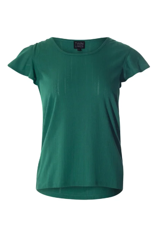 UV-protective women's topsJacquard Rib Top | KELLY GREEN | 6012AR