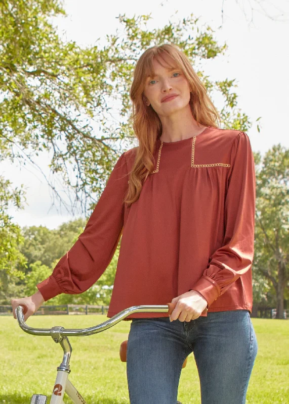 Eco-friendly women's pantsCopper Long Sleeve Top