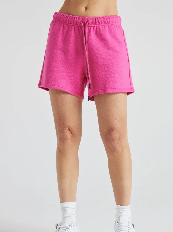 Embellished women's shortsElectric Fleece Gym Shorts - Pink Yarrow