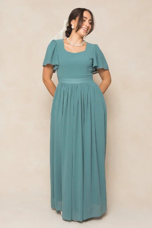 Elegant women's dressesAbbie Dress in Seaglass Chiffon