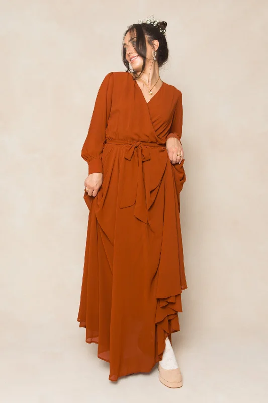 A-line dresses for womenAndie Dress in Amber Chiffon