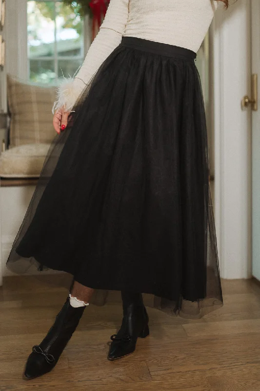 Bridesmaid dresses for womenBrigitte Skirt in Black Tulle