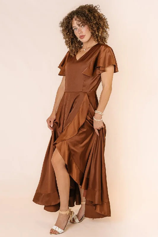 Dancewear dresses for performancesCallie Dress in Brown - FINAL SALE