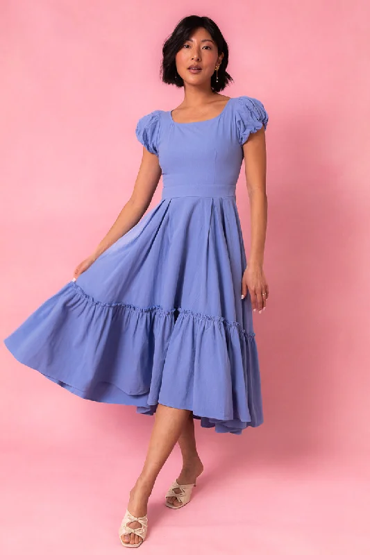 Cotton dresses for everyday wearDahlia Dress in Blue - FINAL SALE