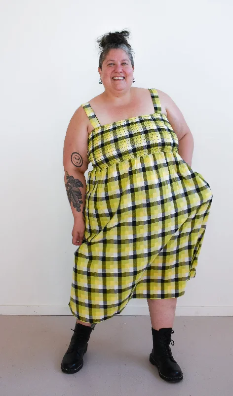 Patterned dresses for womenLeah in Bumblebee Checker