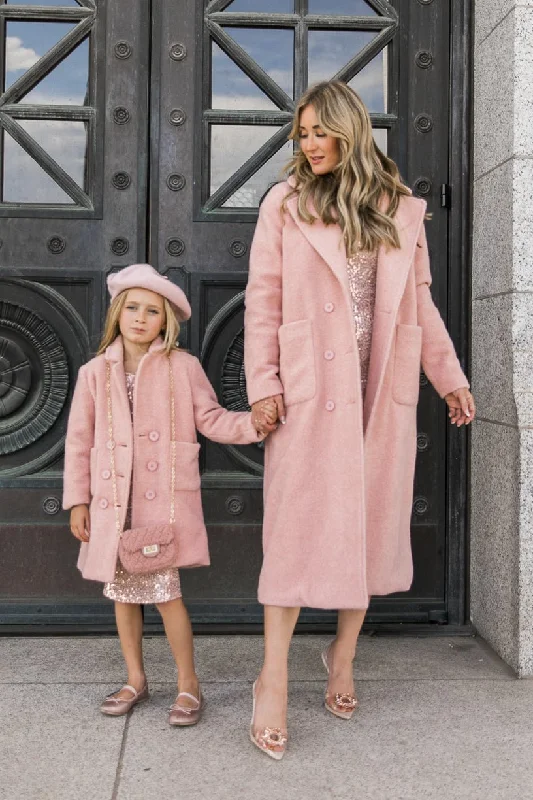 Corduroy dresses for womenPolly Coat in Pink - FINAL SALE