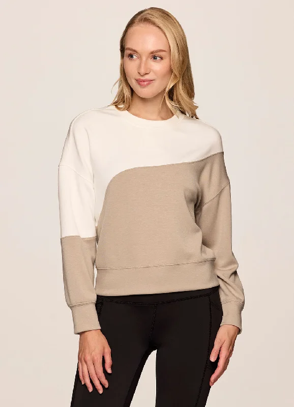 Wrap women's topsAt Ease Two-Tone Sweatshirt