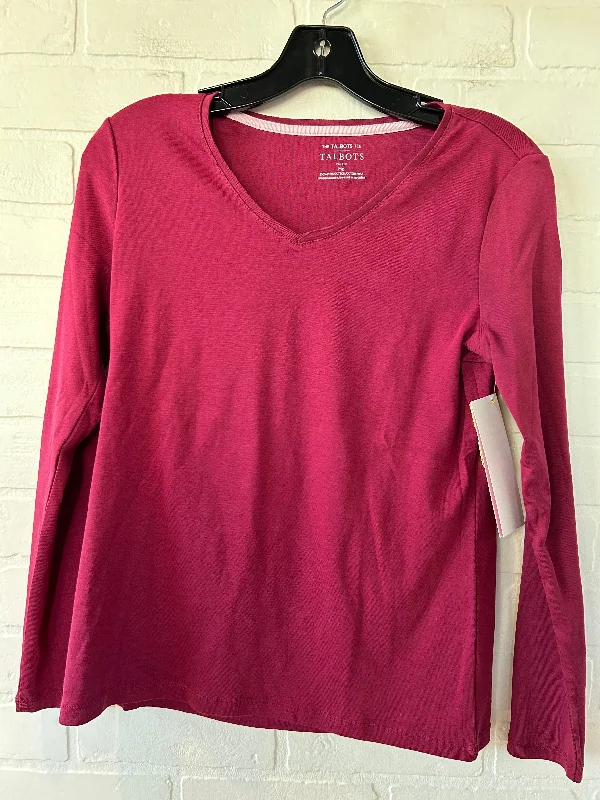 Tunic-style women's topsTop Long Sleeve Basic By Talbots In Pink, Size: Mp