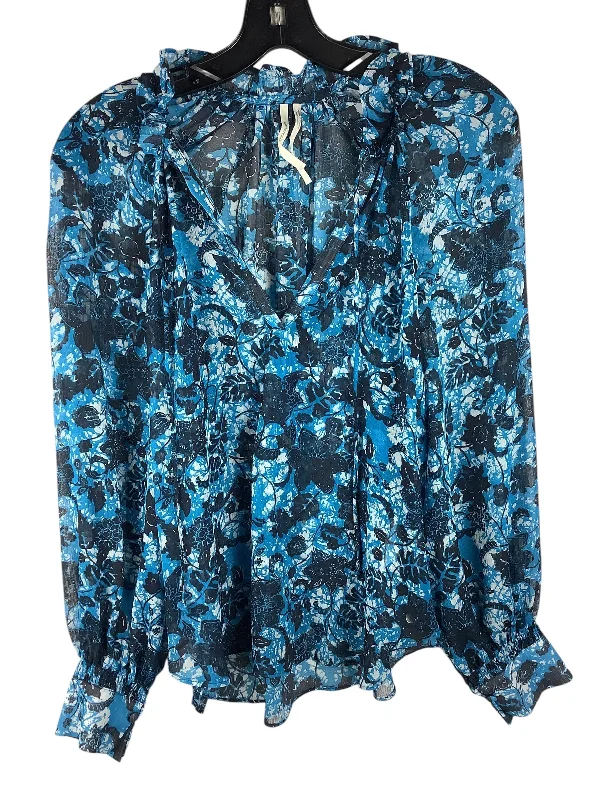 Button-down women's topsTop Long Sleeve By Anthropologie In Blue, Size: S