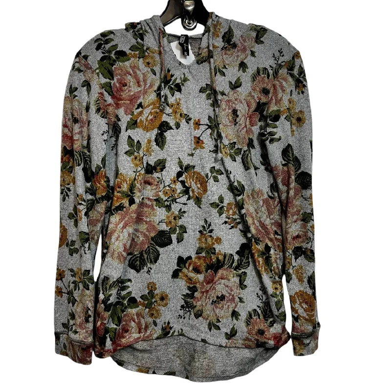 High-low hem women's topsTop Long Sleeve By Clothes Mentor In Floral, Size: S