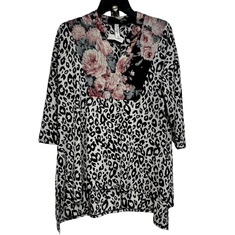 Cardigan-style women's topsTop Long Sleeve By Clothes Mentor In Leopard Print, Size: S