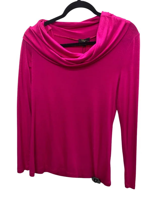 V-neck women's topsTop Long Sleeve By Cupio In Pink, Size: M