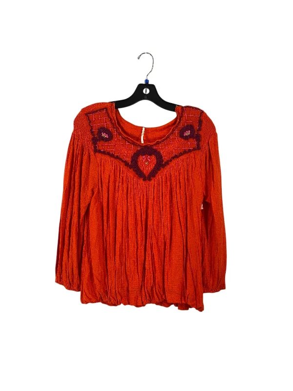 Solid color women's topsTop Long Sleeve By Free People In Red, Size: S