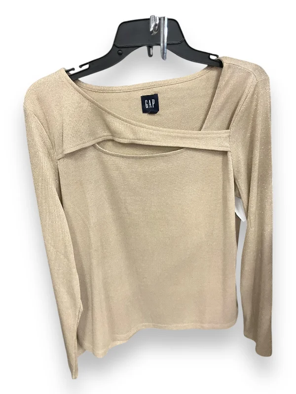 Tunic-style women's topsTop Long Sleeve By Gap In Beige, Size: Xl