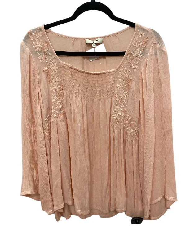 Lace women's topsTop Long Sleeve By Haute Hippie In Pink, Size: M