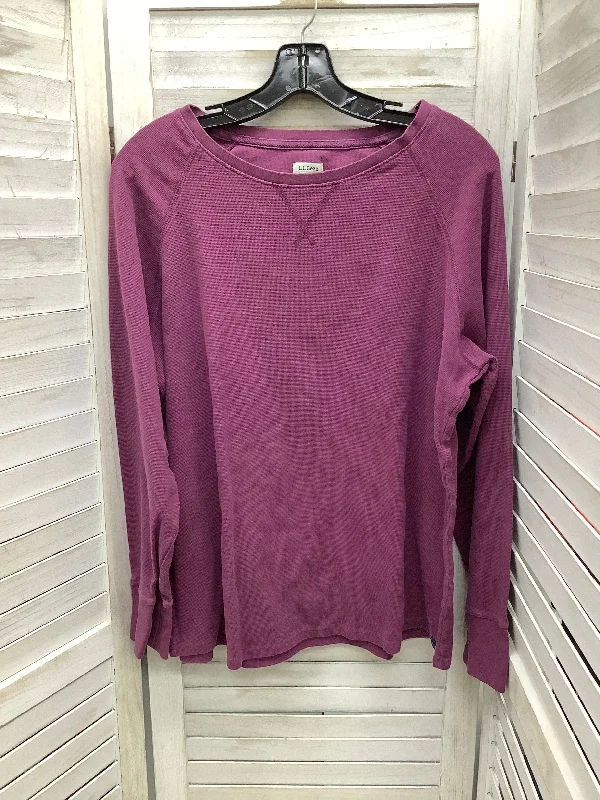 Halter neck women's topsTop Long Sleeve By L.l. Bean In Purple, Size: Xl