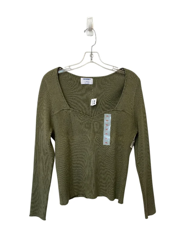 Boutique women's topsTop Long Sleeve By Old Navy In Green, Size: Xl