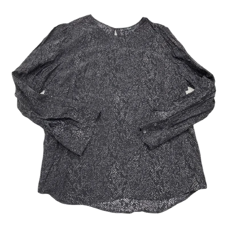 Pullover women's topsTop Long Sleeve By Rails In Black & Grey, Size: M