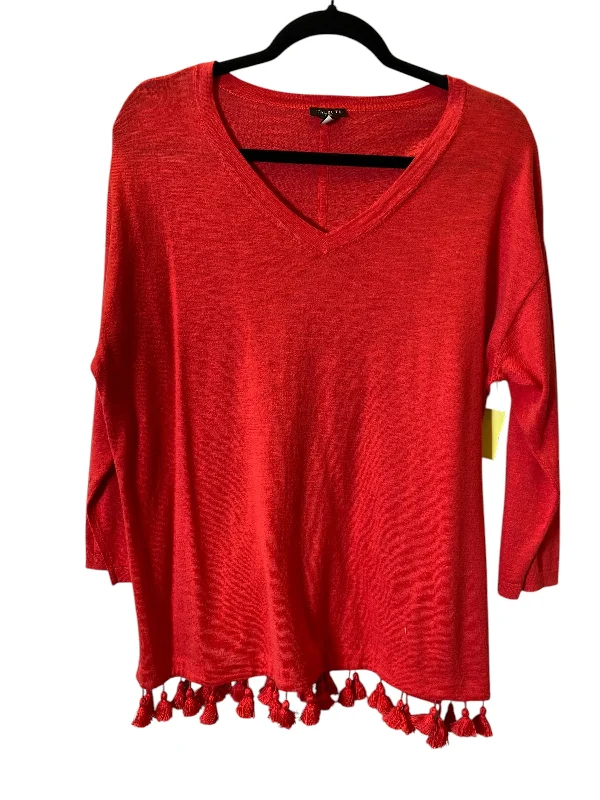 Lightweight women's topsTop Long Sleeve By Talbots In Red, Size: Xl