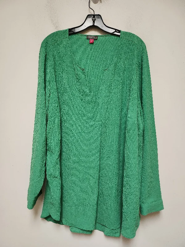 Local artisan women's topsTop Long Sleeve By Vince Camuto In Green, Size: 2x