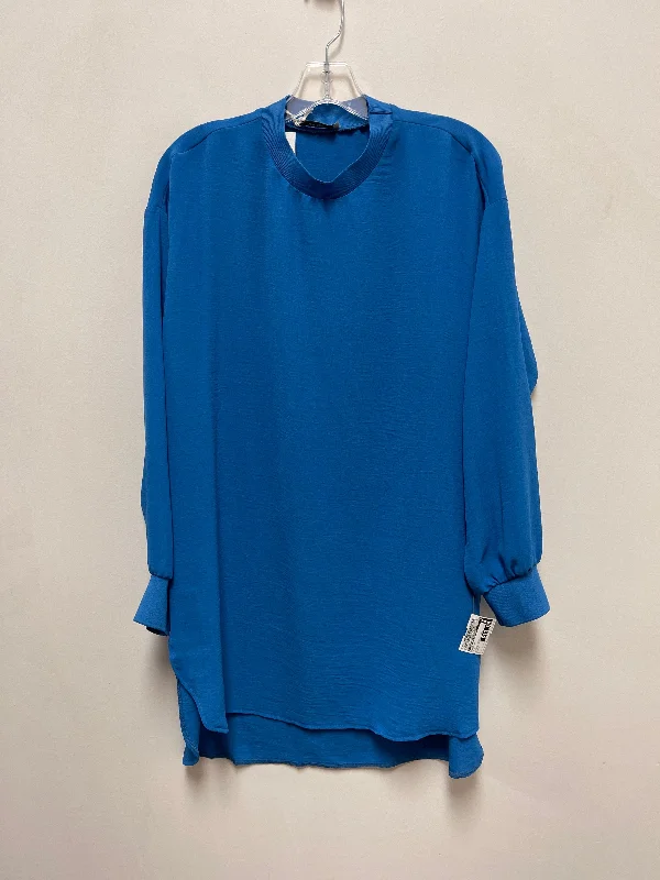 Handmade women's topsTunic Long Sleeve By Clothes Mentor In Blue, Size: Xl