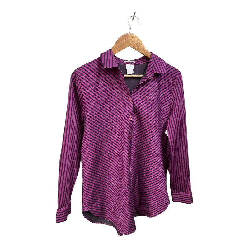 Thermal women's topsBlouse Long Sleeve By Chicos In Purple, Size: M