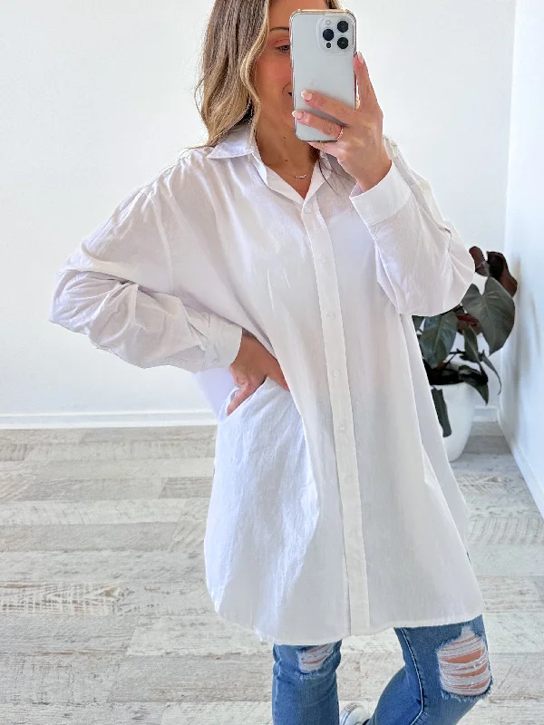 Layering women's topsJackie Shirt - White