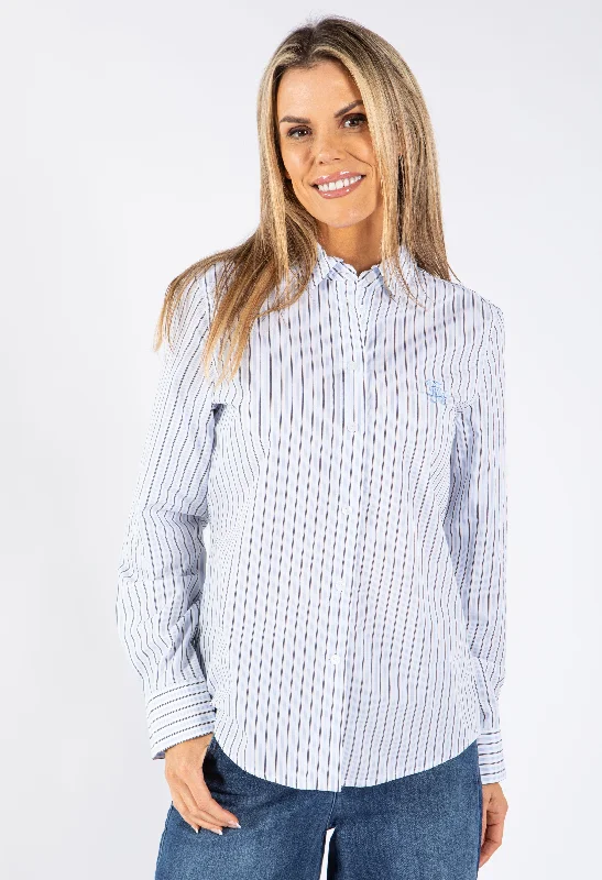 Scoop neck women's topsStriped Shirt