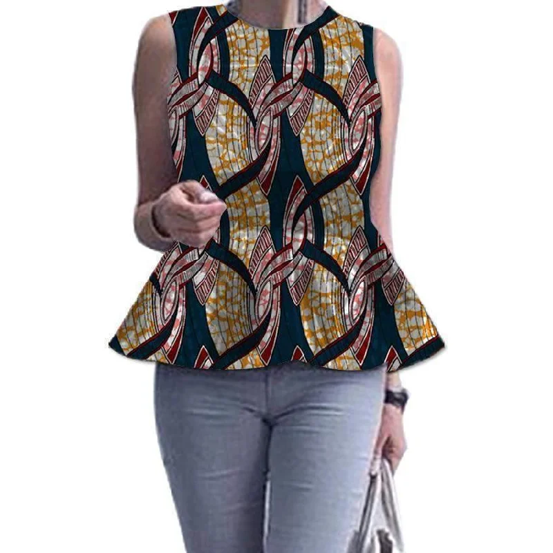 Transitional women's topsWomen Dashiki Tops, Sleeveless African Women Tops, African Women Clothing